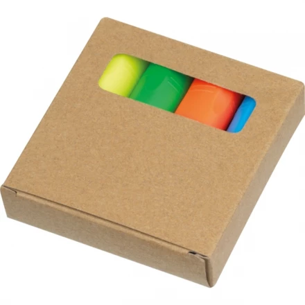 Mini zakreślacze 4 kolory - wielokolorowy - (NMC-24721-mc)