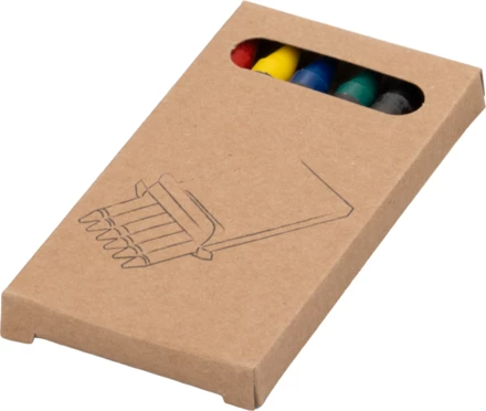 Kredki świecowe 6 kolorów - wielokolorowy - (NMC-14464-mc)