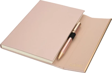 Zestaw notatnik A5 w linie i długopis CrisMa - miedziany - (NMC-24763-95)