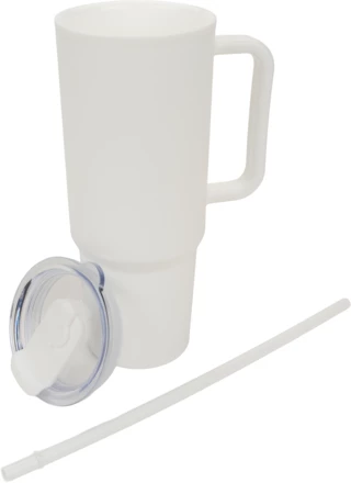 Kubek ze słomką XXL 1200 ml - biały - (NMC-84686-06)