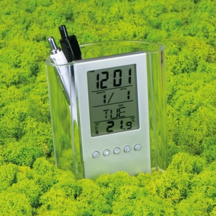 Stojak biurkowy wielofunkcyjny MADRID - przeźroczysty - (NEG-1030-66)