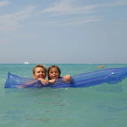 Materac dmuchany LONG BEACH - niebieski - (NEG-1041-04)