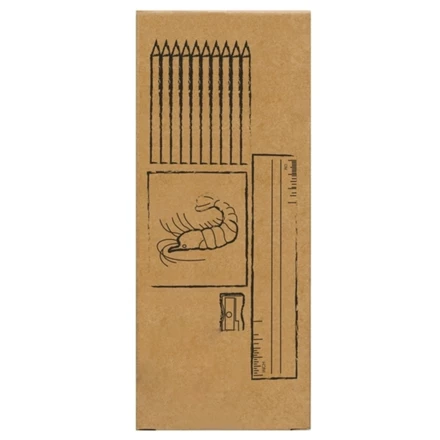 Zestaw do kolorowania z kredkami 10 kolorów LITTLE PICASSO - brązowy - (NEG-1125-01)