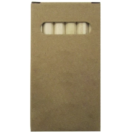 Wooden crayons 6 colors MINI - brown - (NEG-1127-01)