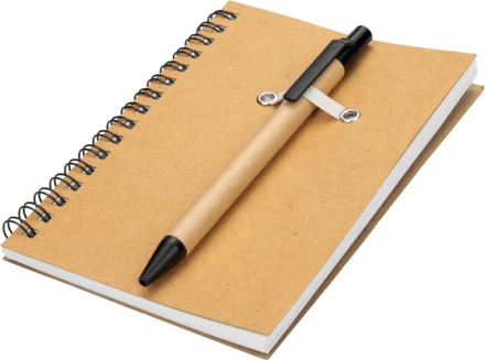 Notes A6 w linie z długopisem KEYSTONE - brązowy - (NEG-1976-01)