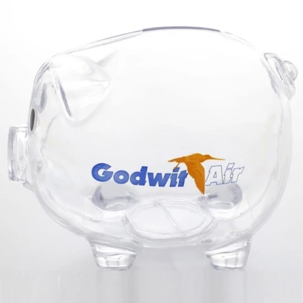 Świnka skarbonka LEICESTER - przeźroczysty - (NEG-6235-66)