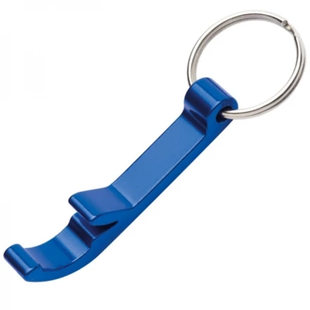 Metal bottle oballpener keyring WORCESTER - blue - (NEG-9042-04)