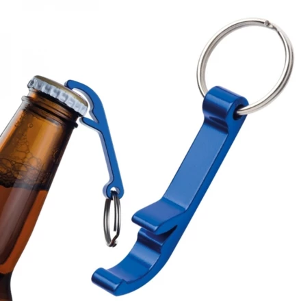 Metal bottle oballpener keyring WORCESTER - blue - (NEG-9042-04)