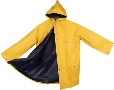 Płaszcz przeciwdeszczowy dwustronny NANTERRE - żółto-granatowy - (NEG-9205-48)