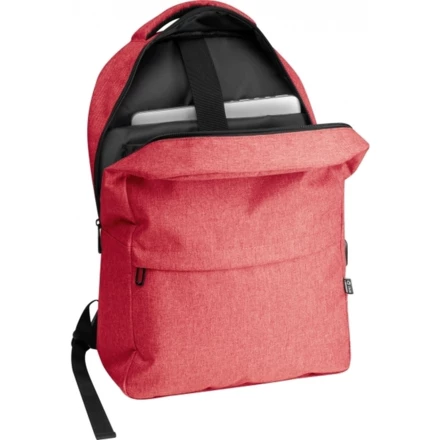 Laptop backpack rPET RIMINI - red - (NEG-3660-05)