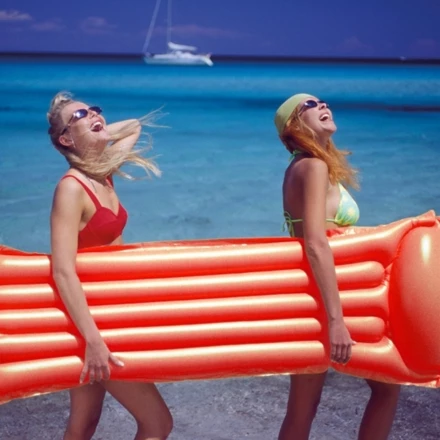 Materac dmuchany LONG BEACH - czerwony - (NEG-1041-05)