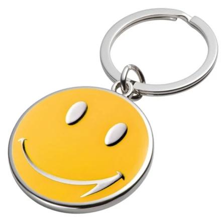 Metal keyring SMILE - yellow - (NEG-3474-08)