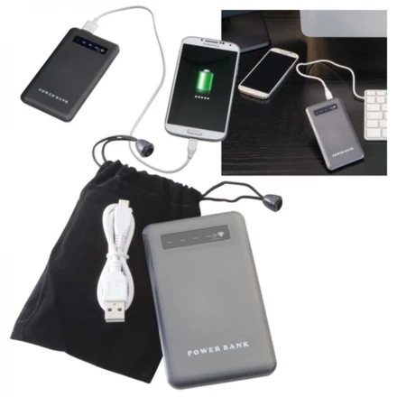 Power bank 4000 mAh KINGSVILLE - szary - (NEG-3514-07)