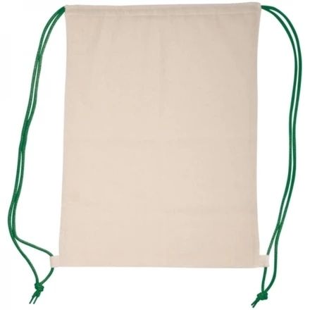 Worek sportowy bawełniany 140 g/m2 LONDONDERRY - zielony - (NEG-0920-09)