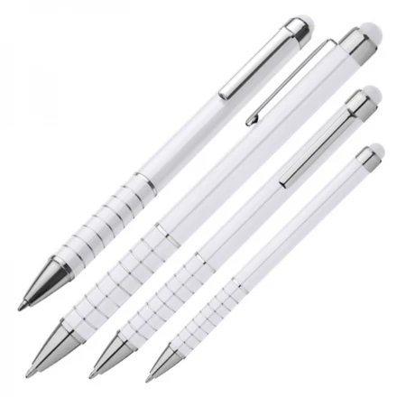 Metal ballpen touch pen LUEBO - white - (NEG-0418-06)
