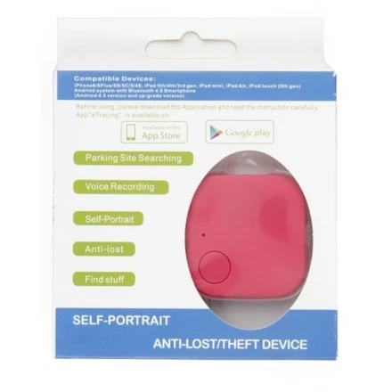 Lokalizator przedmiotów z wyzwalaczem Bluetooth 4,0 - czarny - (NEG-EG 0215-03)