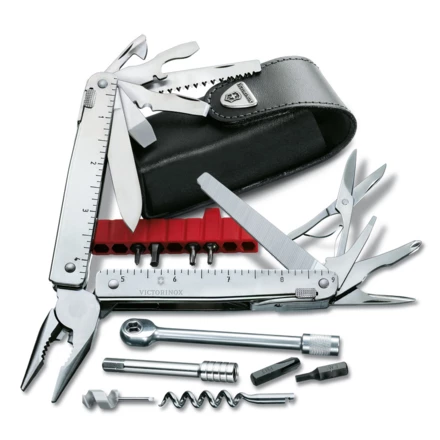 NARZĘDZIE SWISS TOOL X PLUS RATCHET - 39 narzędzi Victorinox - szary - (NEG-30339L0-7)