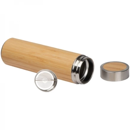 Butelka termiczna bambusowa VALDEMORO 550 ml - beżowy - (NEG-1362-13)