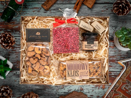 Zestaw prezentowy Słodka przygoda smaków - beżowy - (NEG-ZS0631-13)