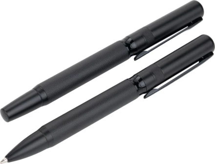 Zestaw piśmienny długopis i pióro kulkowe SANTA ROSA MoLu - czarny - (NEG-4759-03)