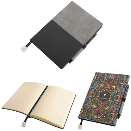 Notatnik A5 w kropki i długopis REPORTER Pierre Cardin - szary - (NEG-B350120-0IP307)