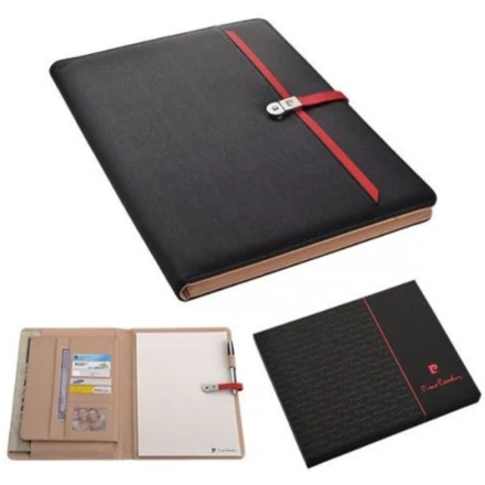 Folder z notatnikiem w linie i pamięcią USB 8GB 2.0 DIMITRI Pierre Cardin - czarny - (NEG-B5600400IP3-03)
