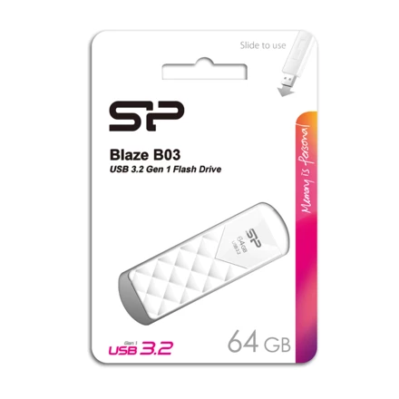 PENDRIVE B03, 64GB 3.2 SILICON POWER - biały - (NEG-EG8291-06 64GB)