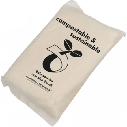 Poncho przeciwdeszczowe biodegradowalne FLEURUS - przeźroczysty - (NEG-1882-66)