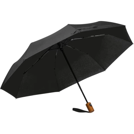 Parasol automatyczny Ø100 cm rPET IPSWICH - czarny - (NEG-3223-03)