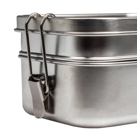 Lunch Box Dwupoziomowy 700 ml i 450 ml PORTO ALEGRE - szary - (NEG-2529-07)