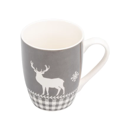 Zestaw 2 świątecznych kubków porcelanowych 300 ml ANKARA - wielokolorowy - (NEG-2536-mc)