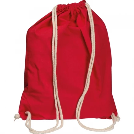 Cotton drawstring sports bag 140 g/m2 CARLSBAD - red - (NEG-0026-05)