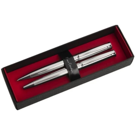 Zestaw piśmienny długopis i pióro kulkowe ROI Pierre Cardin - szary - (NEG-B040890-0IP307)