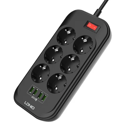 Listwa zasilająca z USB - czarny - (NEG-EG05893-03)