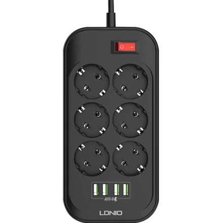 Listwa zasilająca z USB - czarny - (NEG-EG05893-03)
