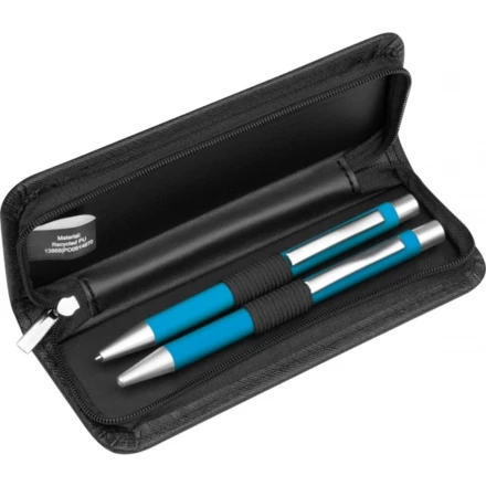 Zestaw piśmienny długopis i ołówek automatyczny soft touch UPPSALA - jasnoniebieski - (NEG-4410-24)