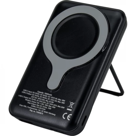 Power bank 10000 mAh z ładowarką indukcyjną VENTURA - czarny - (NEG-3999-03)