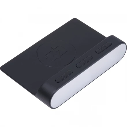 Budzik z bezprzewodową ładowarką ADELAIDE - czarny - (NEG-5325-03)