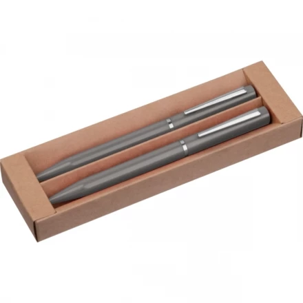 Zestaw do pisania BOGOTA - ciemnoszary - (NEG-5358-77)