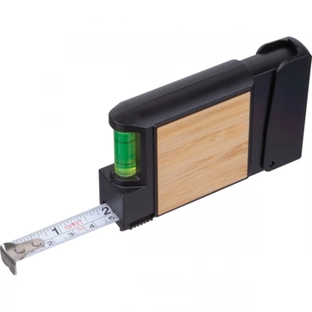 Miara 3-metrowa z poziomnicą HALIFAX - czarny - (NEG-5452-03)