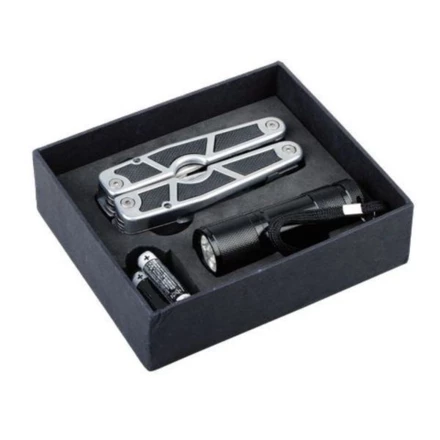 Narzędzie wielofunkcyjne z latarką Survivor, czarny (NPB-R17536.A)