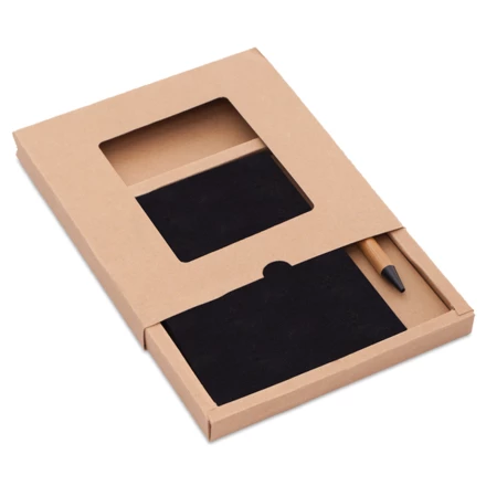 Zestaw Porto - notes z długopisem, czarny (NPB-R64238.02)