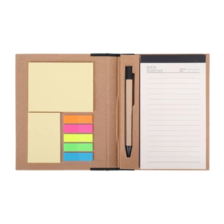 Notes memo 100x180/70k linia Kraft Paper, czarny/beżowy (NPB-R73661.02)