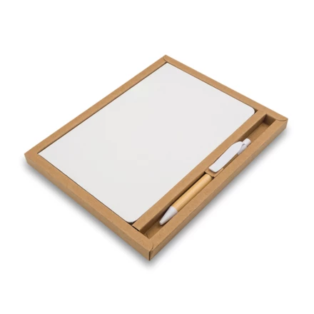 Zestaw upominkowy notes z długopisem Forest, biały (NPB-R64258.06)
