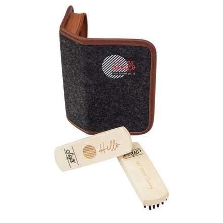 Zestaw do pielęgnacji obuwia Derby, grafitowy (NPB-R73542.41)