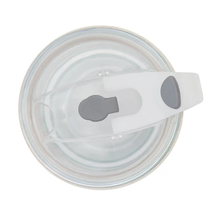 Kubek szklany Vigo 350 ml, beżowy/transparentny (NPB-R08233.13)