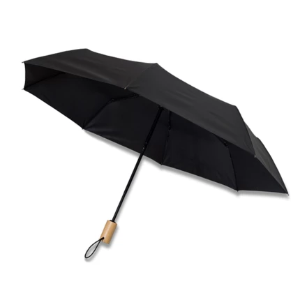 Parasol z drewnianą rączką Granton, czarny (NPB-R17953.02)
