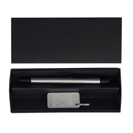 Zestaw upominkowy długopis i brelok Couple, srebrny (NPB-R02326.01)