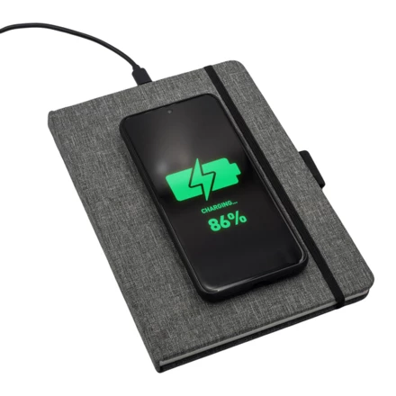 Notes z ładowarką indukcyjną Bartisi, szary (NPB-R64273.21)