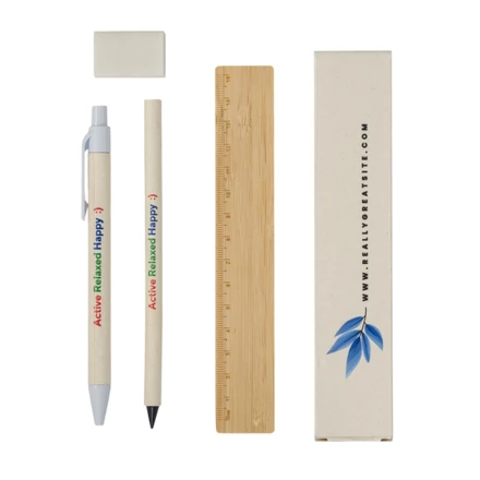 Zestaw szkolno-biurowy Latte, biały (NPB-R73721.06)